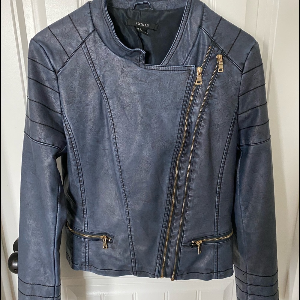 Women faux leather jacket